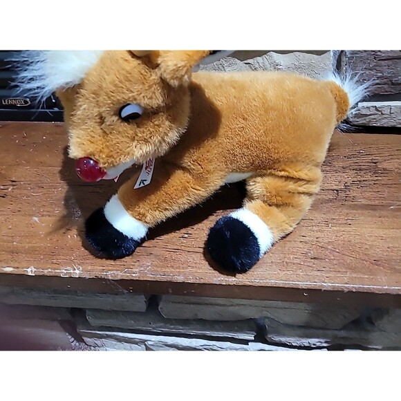 Vintage 1999 MUSICAL RUDOLPH THE RED-NOSED REINDEER 14" Plush Stuffed Animal Wor - Picture 10 of 16